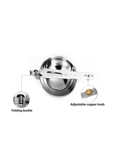 Pazly Katlanabilir Çorba Kaşığı - Paslanmaz Çelik Kamp Seyahat Çorba Kaşığı Gümüş Gümüş