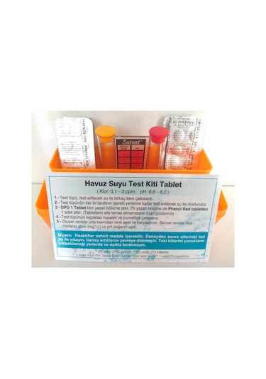 Havuz Suyu Test Kiti Sutest Klor Ph Ölçüm Kiti Haplı Tablet