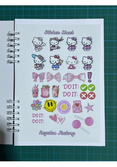Hello Kitty Efektli 50 Sayfa Defter Bonus Mat Stickerlı