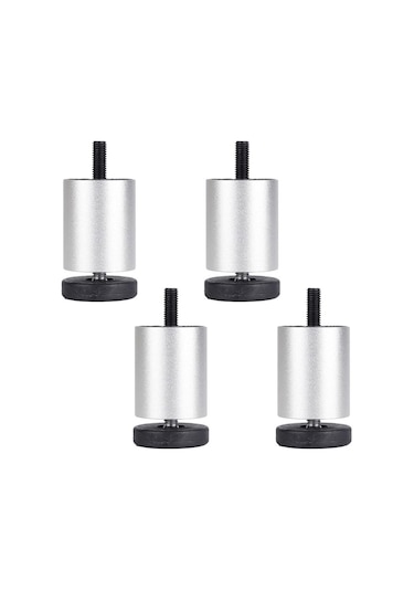 Suntek Magideal 4 Adet Alüminyum Alaşımlı Mobilya Gümüş-6cm