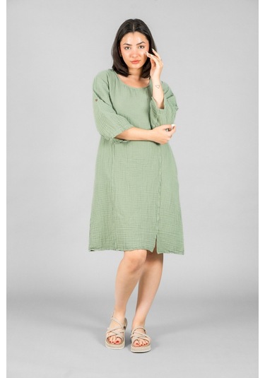 Midi Boy Elbise Mint
