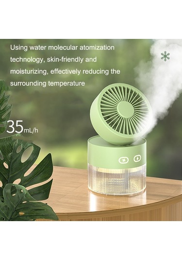 Cbtx OM008 Şarjlı Masaüstü Katlanır Su Püskürtmeli Mini Fan Vantilatör