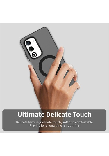 Oppo A5 5g/ Oppo A5/ Realme C75 Kılıfı Magsafe Anti Drop Hibrit Telefon Arka Kapağı İle Uyumlu - Siyah Siyah