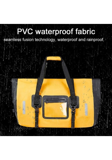 Su Geçirmez Motosiklet Arka Koltuk Çantası Büyük Kapasiteli Motosiklet Çantası Evrense Sarı Sarı
