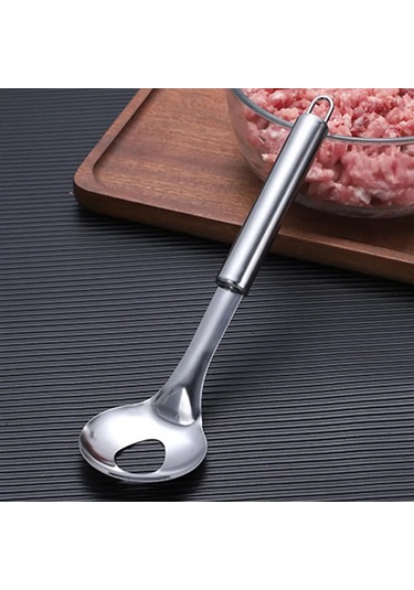 Wezone Stainless Steel Meatball Maker Spoon - Hollow, Rustproof, Smooth Edge - For Meat, Shrimp, Vegetable Balls - 2 Sizes Available Diğer