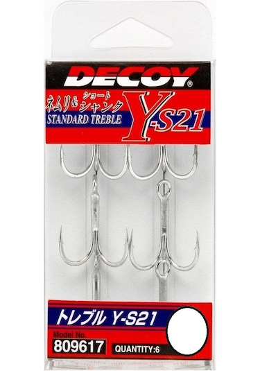 Decoy Y-s21 Standart Treble Üçlü Maket Balık İğnesi No:6