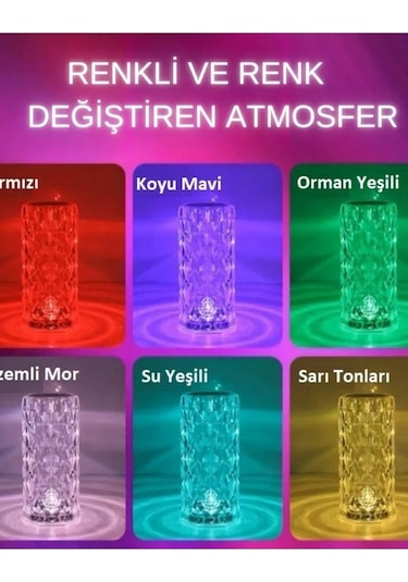 Masa Lambası Ve Gece Lambası Led Masa Lambası Şarjlı Masa Lambası Led Silindir Masa Lambası Renkli