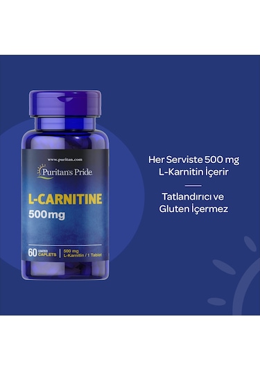 Puritan's Pride L-Carnitine 500 Mg 60 Tablet