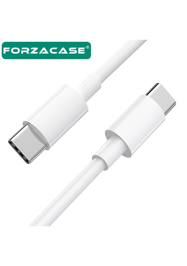 Forzacase FC969 100 W Type-C To Type-C PD Şarj Data Kablosu Beyaz 5M