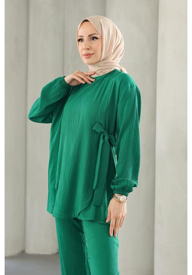 Bağlama Detaylı Takım Yeşil Yeşil