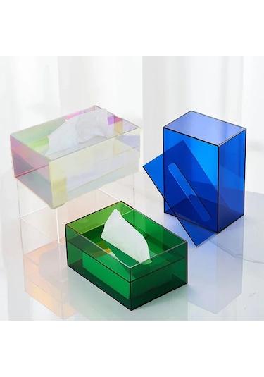 Şeffaf-ıns Akrilik Doku Kutusu Tutucu Peçete Dağıtıcı Silin Durumda Mutfak Saklama Kutusu Masaüstü Organizatör Ev Oturma Odası Dekorasyon