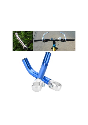 Suntek Yol Dağ Bisikleti Bisiklet Alaşımı Aero Dinlenme Gidon Mavi