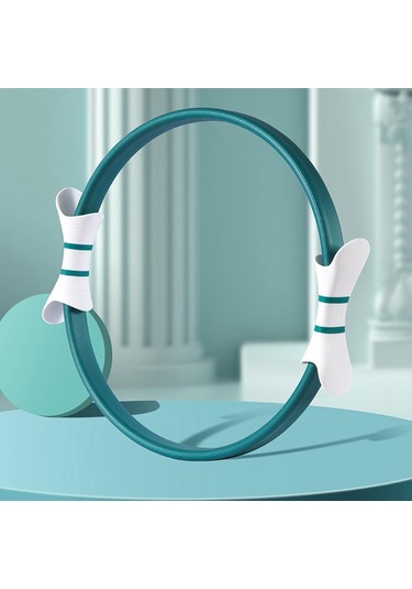 Suntek Pilates Direnç Halkası Yoga Circle Çift Kolları Yeşil