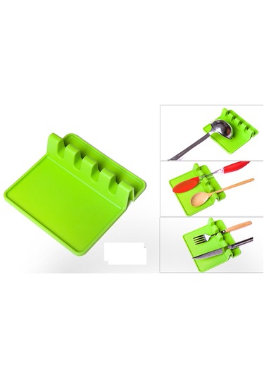 Suntek Isıya Dayanıklı Silikon Gereç Dayanağı Kepçe Yeşil Yeşil