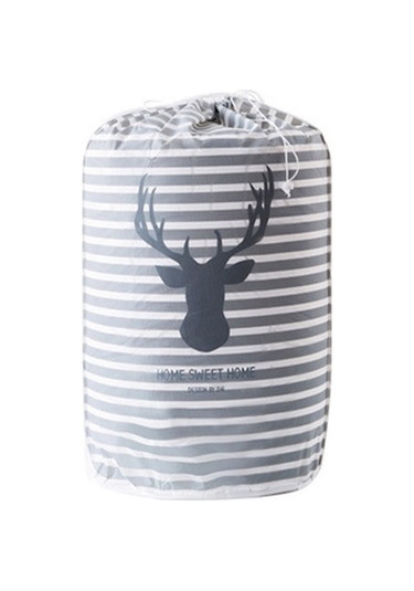 Sones Büyük Kapasiteli Ev Tipi Su Geçirmez Nem Geçirmez Yorgan Saklama Çantası Paketleme Çantası Çizgili Geyik Diğer