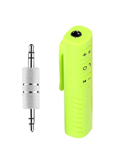 Yunboo Kablosuz Bluetooth 3.5mm Araç Müzik Alıcısı - Yeşil Renk Seçeneği