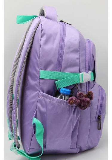 Bevitton Özel Su İtici Kumaş Unisex Lila-yeşil Okul Çantası 34500