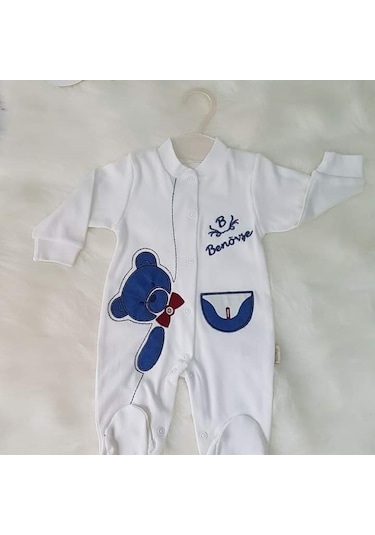 Candys Bebe Erkek Bebek Tulum Krem