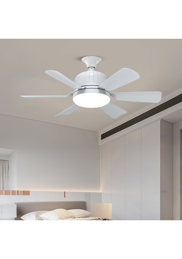 Led Yeni E27 Çok Fonksiyonluç Tonlu Işık Fan Lambası - Beyaz Beyaz