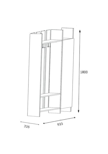 Deryadekor Pro Portmanto Beyaz