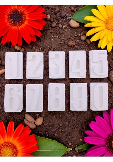 Harf Ve Rakamlar Taş Boyama, Okul Ve Aile Etkinlik Seti, 9 Renk Boya İle