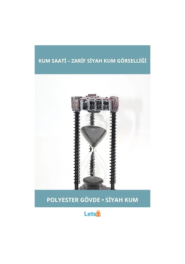 Polyester Modern Tasarım Kum Saati Siyah 1 Adet