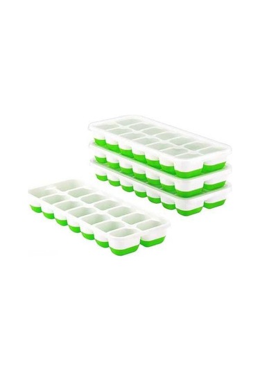 Besthome1 4'lü Silikon Buzluk Seti, Kapaklı, Hızlı Buz, Pp+tpe, Yaz İçin Çok Renkli Çok Renkli