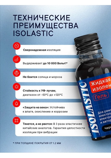 Isolastıc Siyah Isolastik Sıvı İzole Bandı, 30 Ml 210860425