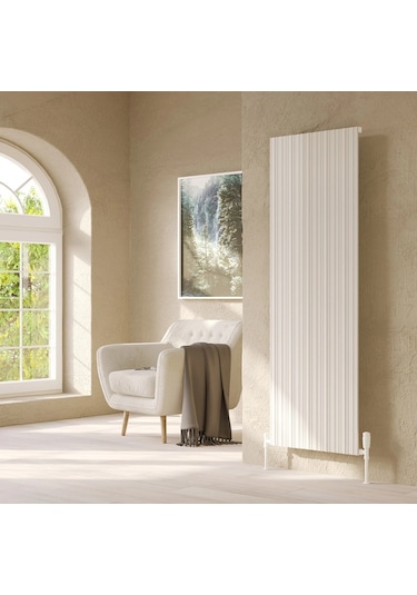 Lojimax Alüminyum Dekoratif Radyatör Bamboo 1800x359mm 3 Dilim Dokulu Beyaz 792 W Yüksek Isıl Güç