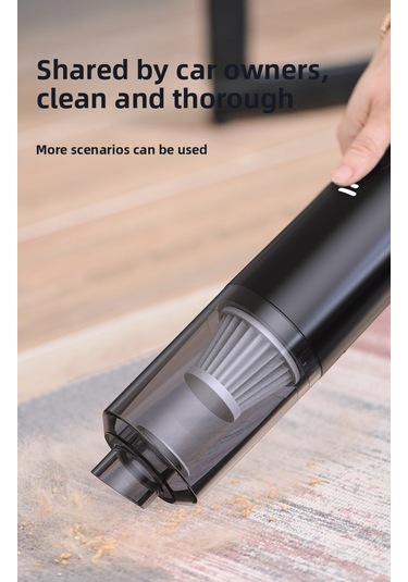 Araç İçi Küçük Yüksek Emişli Elektrikli Süpürge: Taşınabilir Şişirilebilir Çift İşlevli-beyaz