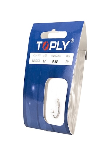 Ebitda 10 Adet Yüksek Karbon Çelik Olta Kancası - 20 Cm Misina - Balıkçılık İçin Uygun