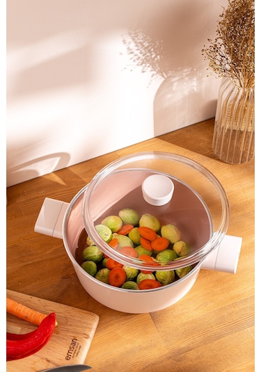 Emsan Swiss Crystal Derin Tencere Pembe 20 CM