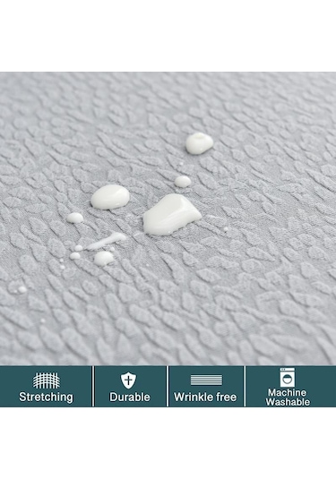 Koyu Gri Streç Su Geçirmez Sandalye Yemek Odası İçin Kapakları Slipcover Kılıf Sandalye Otel Oturma Odası Mutfak Yemek Sandalyesi Kapak