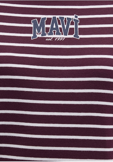 Mavi - Mavi Logo Baskılı Bordo Tişört 1613562-87982 Bordo