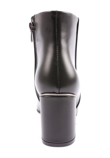 Dgn 111-2164-22k Kadın Fermuarli Topuklu Kısa Bot 111-2164-R1534 - Siyah