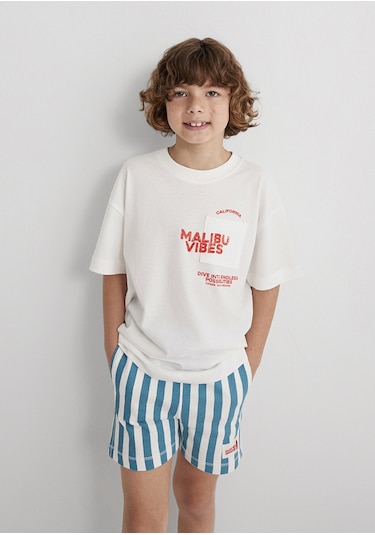 Mavi - Baskılı Beyaz Tişört 6610327-70057 Ekru