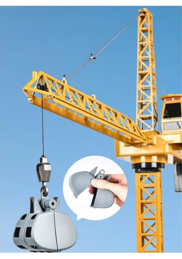 Dev Boy Uzaktan Kumandalı Oyuncak Kule Vinç 128 Cm