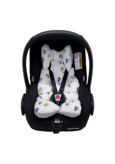 Ezh Collection 8011 Müslin Puset ve Oto Koltuğu Minderi Sarı-Gri