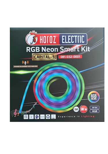 Horoz Rgb Şerit Led Neon Smart Kit Sese Duyarlı 5mt