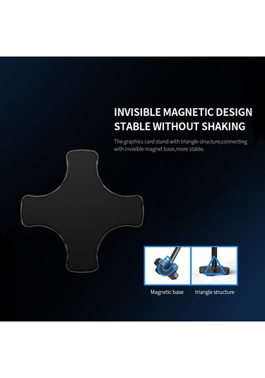 Xiyyadms Alüminyum Dikey Ekran Kartı Tutucu Gm961 - Isı Dağıtıcı Sabitleme Aracı, Siyah Renk, Tek Nokta Destekli