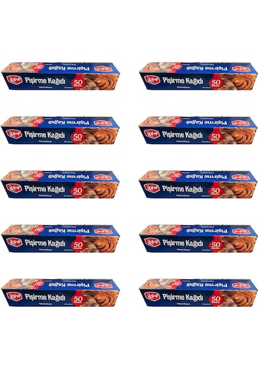 Roll-up Beyaz Yağlı Fırın Tepsi Pişirme Kızartma Kağıdı - 37 Cm. X 50 Metre - 10 Adet