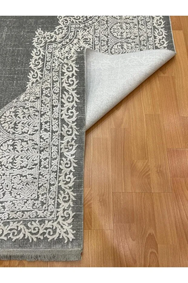 Mevlana Bazaar Mauritius 200 X 300 Bambu Yün Halı Gri