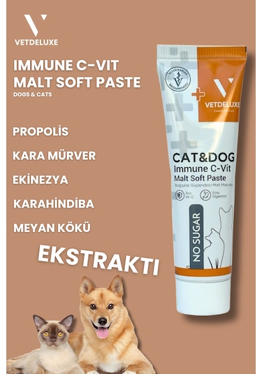 Vetdeluxe Immune C-vit Malt Kedi Köpek Malt Macun 100 G