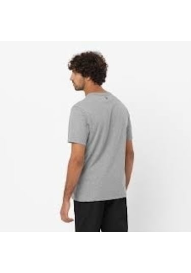 Salomon Sal Logo Perf Ss Tee M Heather Grey T-shırt Lc2245600 001