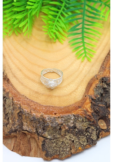 Midyat Nurtaş Gümüş Çiçek Model El İşçiliği 925 Ayar Gümüş Telkari Yüzük 201023013