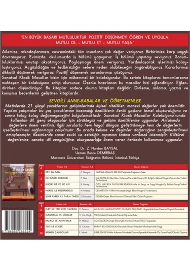 Sanatsal Klasik Masallar - Tilki Ile Leylek (Üç Kitap)