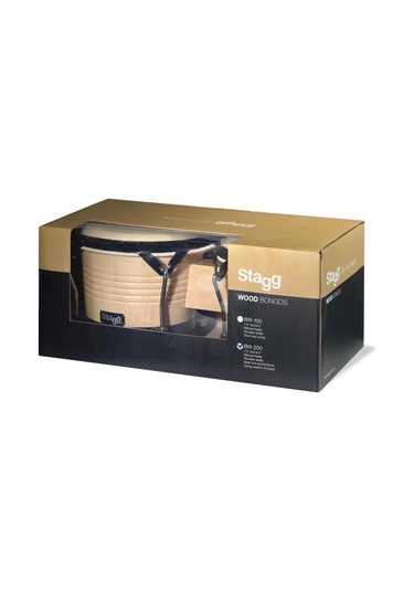 Stagg 7,5'' Ve 6,5'' Doğal Renkli Latin Ahşap Bongolar Bw-200 N