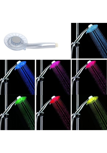 Led Işıklı Duş Şefliği Ld8008-a3: 6 Led İle Renkli Otomatik Değişim, 2 Su Modu Evrensel/küçük Hacim , G1/2 Bağlantı Diğer Diğer