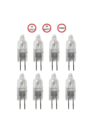 8 Adet Ledvance 12volt 20w Sarı Işık G4 Duylu Fırın Ampulü