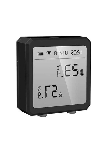 Novahub Wifi Ve Bluetooth Dijital Termometre Nem Ölçer - Lcd Ekranlı, Alarm Fonksiyonlu, Alexa Uyumlu, Sıcaklık Ve Nem Takibi